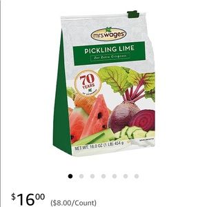 Brand new 1 pound package of Mrs. Wages Pickling Lime